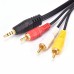 Шнур соединительный 3,5 мм TRRS (AV) - 3 RCA 1 м